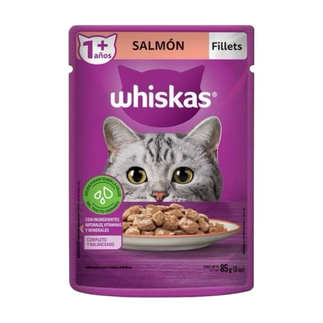 Whiskas Adulto Fillets de Salmón 85g 1 Whiskas Adulto Fillets de Salmón 85g