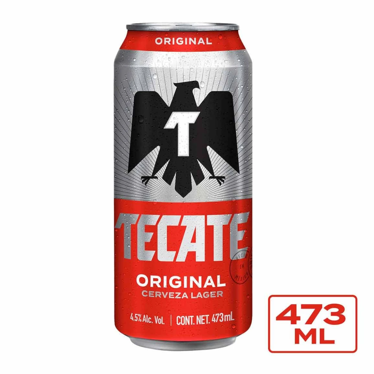 Cerveza Clara Tecate Original 473 ml 1 Cerveza Clara Tecate