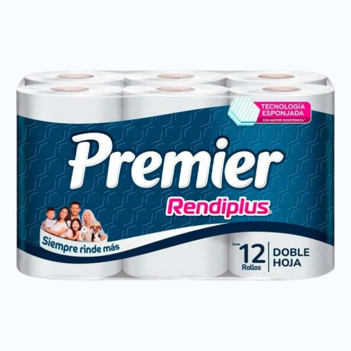 Papel Higiénico Premier Rendiplus 12 Rollos 300 Hojas c/u 1 Papel Higiénico Premier