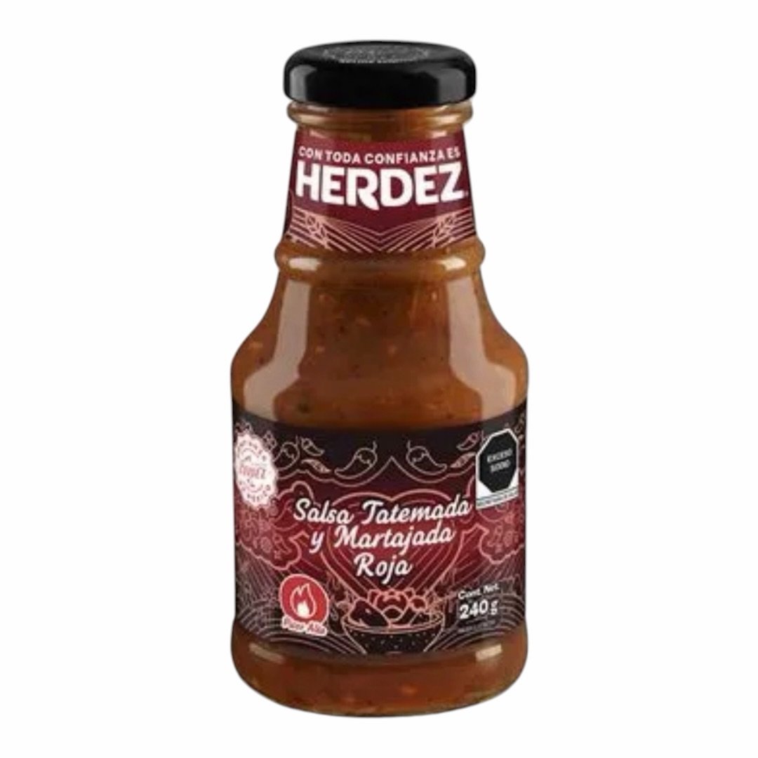 Salsa Tatemada Y Martajada Herdez Roja 240 G 1 Salsa Tatemada