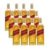 Caja Con 12 Botellas De Whisky Johnnie Walker Red Label 750 ml - Mayoreo Especial